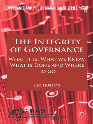 cover image of The Integrity of Governance